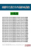 农历十二月二十八是什么星座：水瓶座