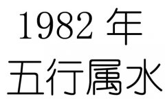 1982年五行属什么？1982年出生是什么命？