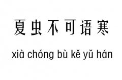 夏虫不可语寒五行吉凶_夏虫不可语寒成语故事