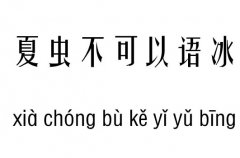 夏虫不可语冰五行吉凶_夏虫不可语冰成语故事