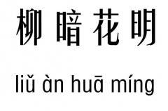 柳暗花明五行吉凶_柳暗花明成语故事