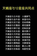 天蝎座与十二星座的共同点