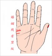 婚姻线上有竖纹