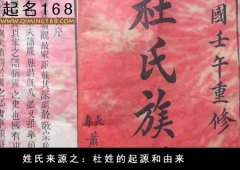 姓氏来源之：杜姓的起源和由来