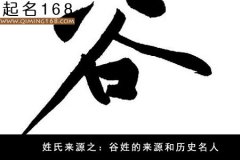 姓氏来源之：谷姓的来源和历史名人