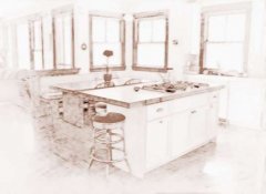 厨房门对着客厅阳台