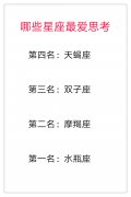 哪些星座最爱思考