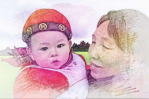 梦见老人抱小孩　周公解梦之梦到老人抱小孩